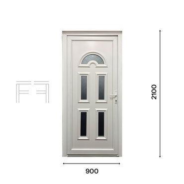 Fintex Puerta de entrada de PVC M.2 - 900 x 2100