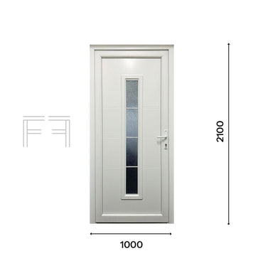 Fintex Porte d'entrée en PVC M.3 - 1000 x 2100