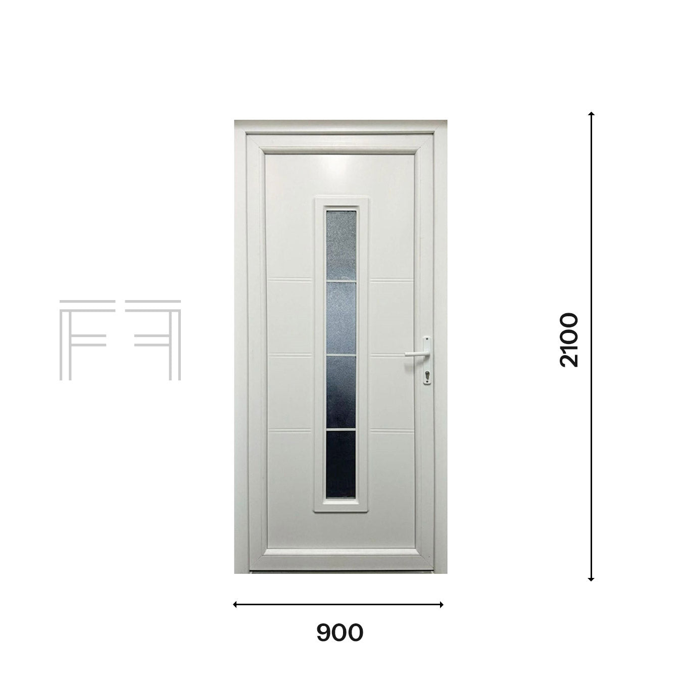 Portoncino d'ingresso in Pvc M.3 - 900 x 2100