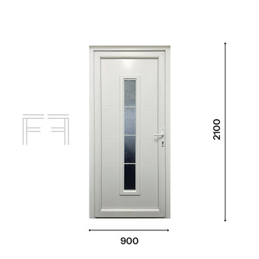 Fintex Porte d'entrée en PVC M.3 - 900 x 2100