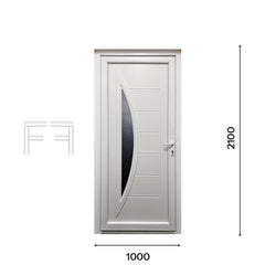 Fintex Porta D'ingresso in Pvc M.5 - 1000 x 2100