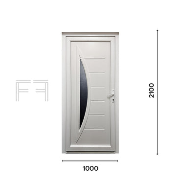Fintex Puerta de entrada de PVC M.5 - 1000 x 2100