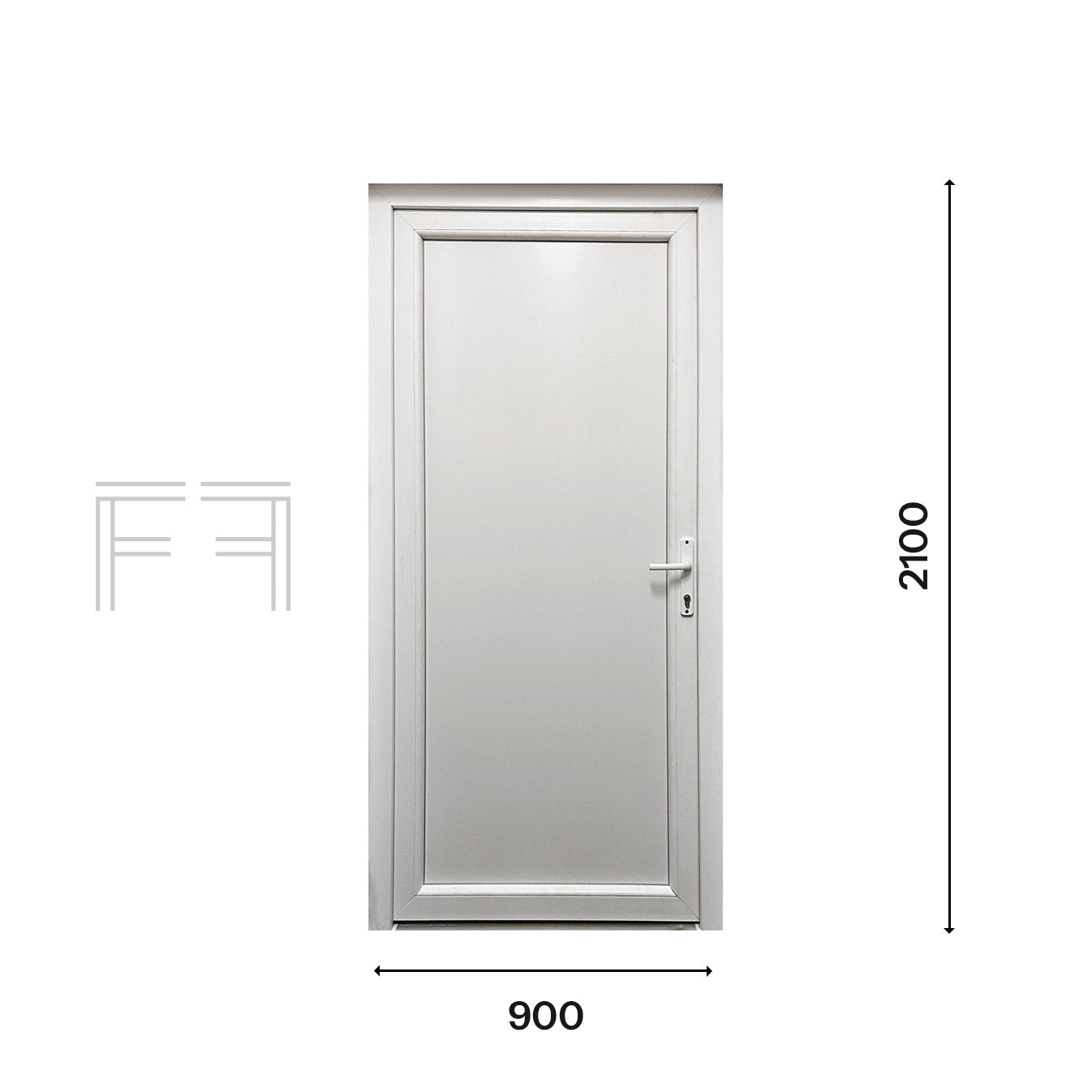 Portoncino d'ingresso in Pvc Base - 900 X 2100
